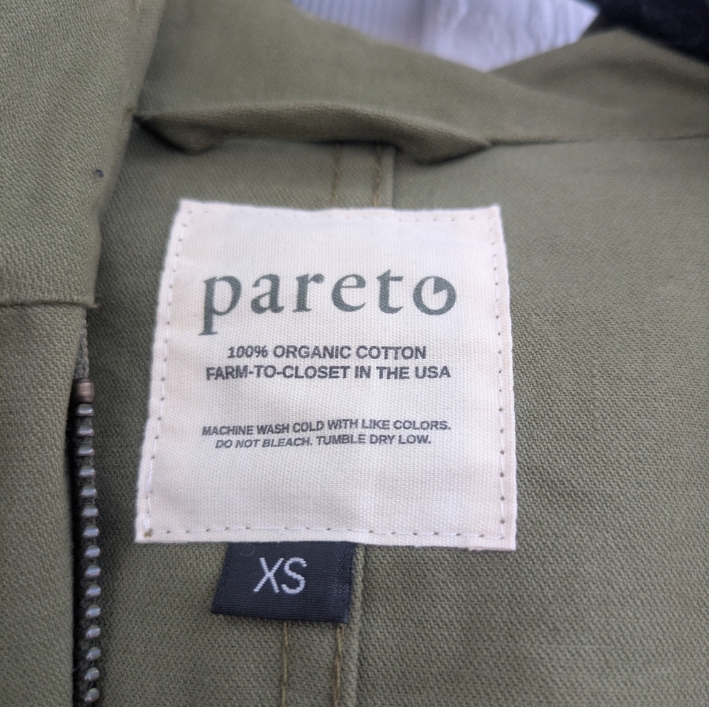Pareto Green Organic Cotton Zip Snap Jacket - Picture 5 of 5